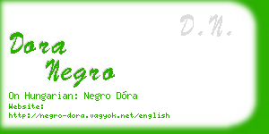 dora negro business card